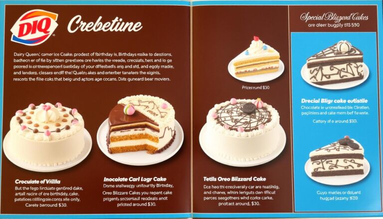 Dairy Queen Cake Menu