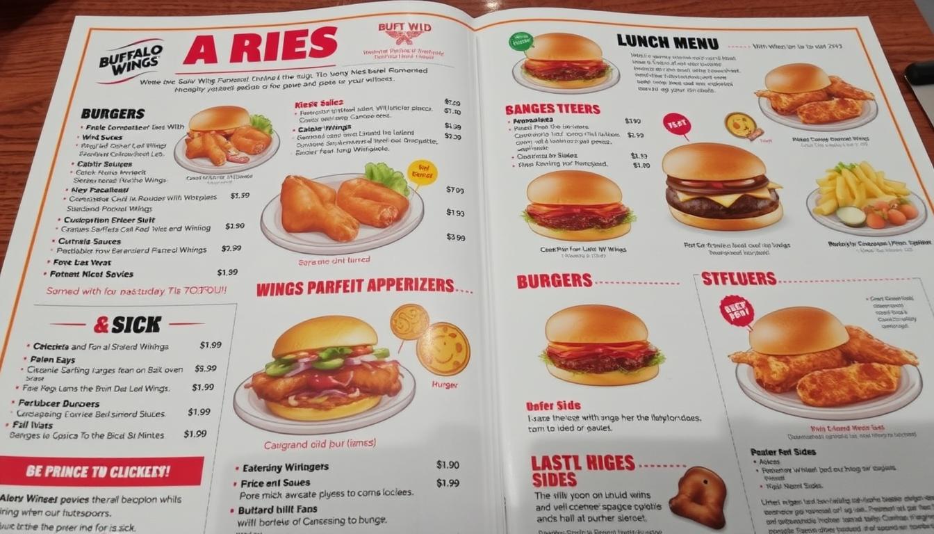 buffalo wild wings lunch menu