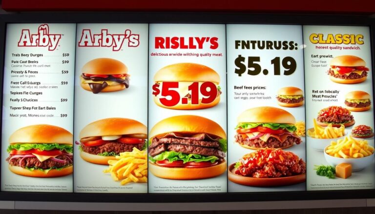 Arby’s Menu Board with Prices