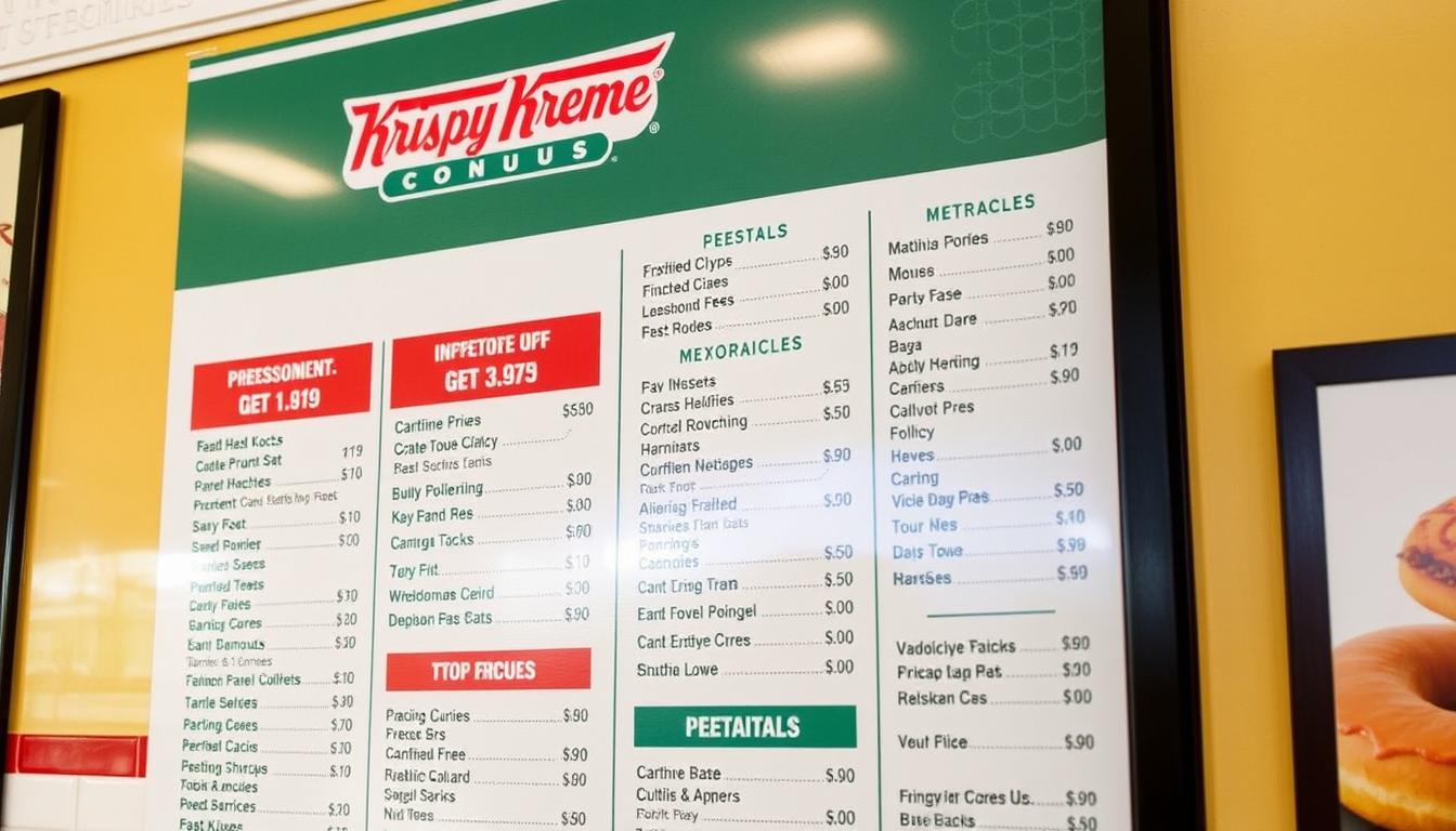 krispy kreme menu prices